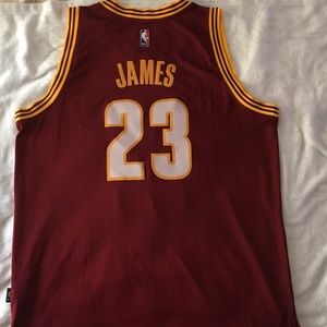 adidas Lebron James Men's Maroon Cavs Jersey